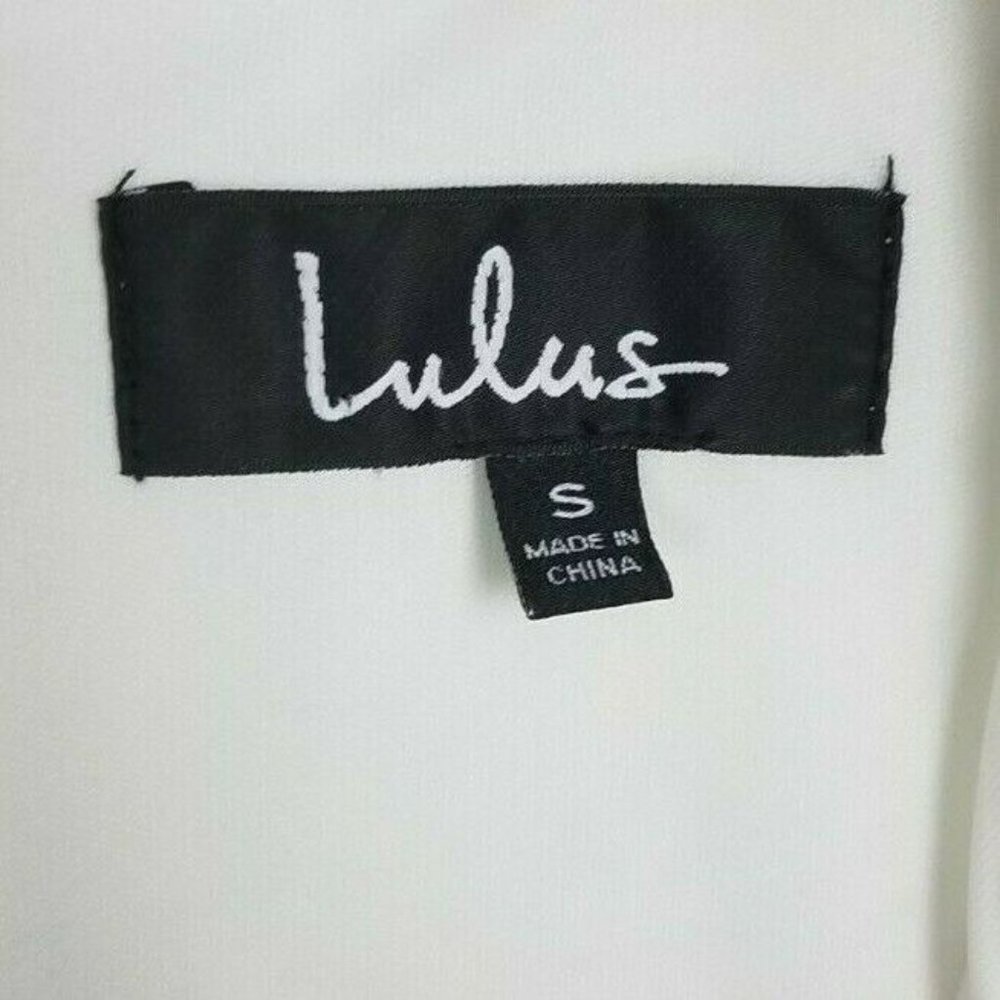 Lulus Sz. S Love You For Eternity White Short Sleeve Lace Shift Dress Off White - Picture 5 of 8
